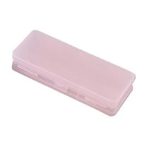 Floral Pink Dual-Sided Frosted Macaron Plastic Pencil Organizer with Two-Section Design for Art Supplies Youngster Desktop Storage Case