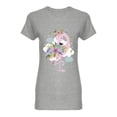 thumbnail image 1 of Floral Pink Flamingo Shaped T-Shirt Women -Image by Shutterstock, Female x-Large, 1 of 2