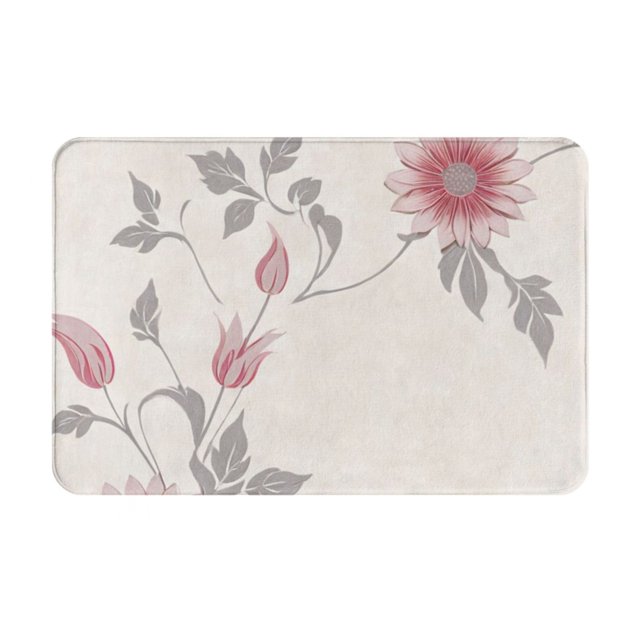 Floral Pink & Red Petals Door mat, entrance mat, carpet, indoor/front