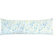 Floral Pint Pillowcase - 1500 Series Hotel Quality Microfiber, Soft and Smooth Hidden Zipper Closure - Body Pillowcase, Blue Laurel