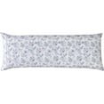 thumbnail image 1 of Elegant Comfort Ultra Soft Set of 2 Floral Pint Pillowcases - 1500 Hotel Quality Microfiber, Soft and Smooth Hidden Zipper Closure 2-Piece Pillow Covers - Body Pillowcase, Paisley Indigo, 1 of 3