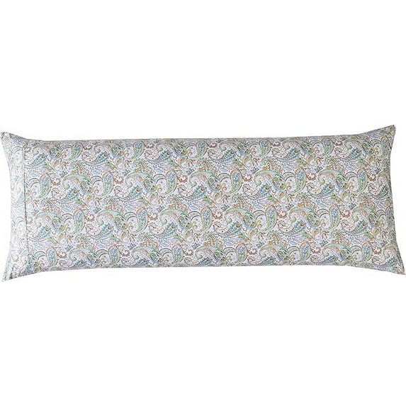 Elegant Comfort Ultra Soft Set of 2 Floral Pint Pillowcases - 1500 Hotel Quality Microfiber, Soft and Smooth Hidden Zipper Closure 2-Piece Pillow Covers - Body Pillowcase, Paisley Teal