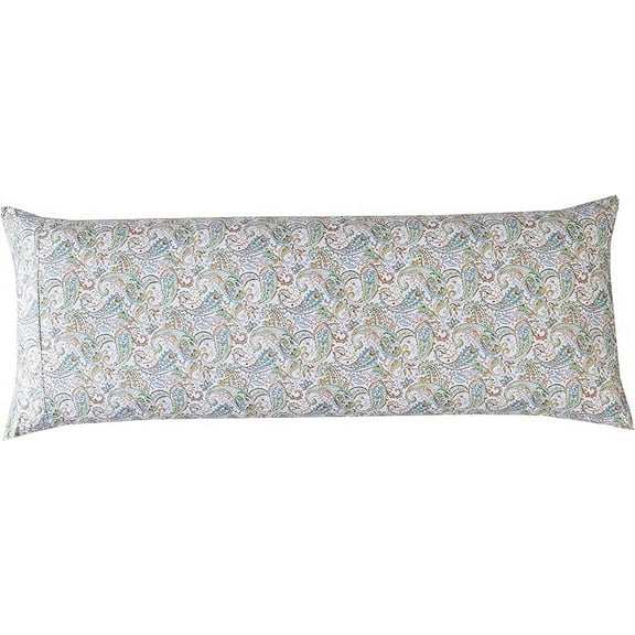 Floral Pint Pillowcase - 1500 Series Hotel Quality Microfiber, Soft and Smooth Hidden Zipper Closure - Body Pillowcase, Paisley Teal