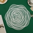 thumbnail image 1 of Floral Placemats Elegant Rose Place Mats Washable Wipeable Vinyl Placemats Hollow Out Kitchen Table Mats Non-Slip Plastic Place Mats for Home Dinner Wedding Anniversary Table Decor, 1 of 7
