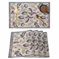 thumbnail image 1 of Floral Placemats Set of 8, Ethnic Flower Paisley Feather Brown Linen Texture Non-Slip Place Mats Washable Table Mats for Kitchen Dining Table Decorations Indoor/Outdoor, 1 of 9