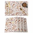 thumbnail image 1 of Floral Placemats Set of 8, Flower Leaf Non-Slip Place Mats Washable Table Mats for Kitchen Dining Table Decorations Indoor/Outdoor, 1 of 9