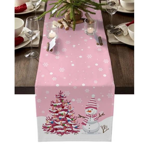 Floral Plant Table Flag Purple Small Flower Leaf Table Runner Home Kitchen Living Room Holiday Party Tables Runner Wedding r