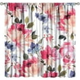 thumbnail image 1 of Floral Plant Watercolor Blackout Curtain,Boho Wild Flower Colorful Fabric Window Darkening Drapes Decor for Girls Bedroom Living Room Window Shading Curtain 27.5x63in,2 Panel Set, 1 of 6