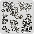 thumbnail image 1 of Floral Plastic Drawing Painting Stencils Templates Reusable DIY Art Craft Stencils for Painting on Wood Canvas Paper Fabric Floor Wall and Tile, 1 of 8