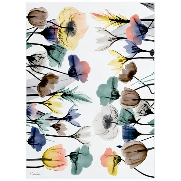 Floral Pleasures I Washable Flowers Art Area Rug size 8'x10', Power-loomed, Heavenly Softness with Non-Slipping Backing