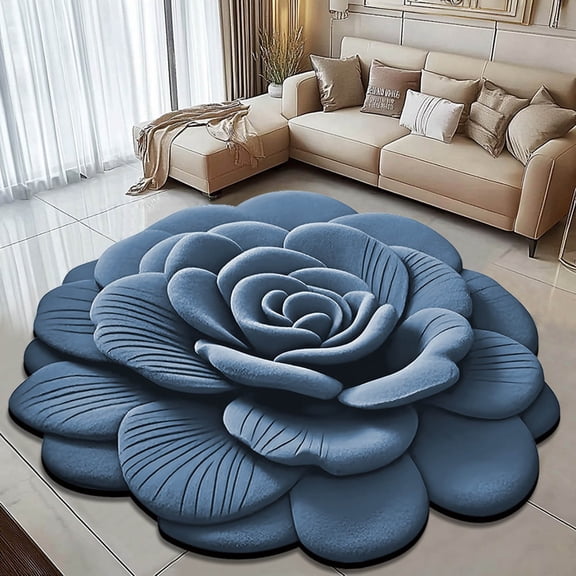 Floral Plush & Diatomaceous Earth Floor Mat â 3D Flower Design, Soft and Comfortable, Super Absorbent, Dual-Sided Non-, Quick-Dry Bathroom Rug for Bedroom, Entryway, or Vanity Area