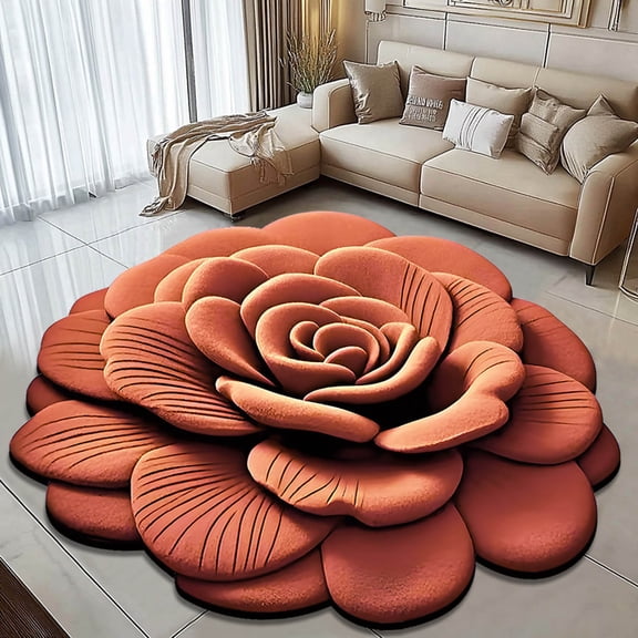 Floral Plush & Diatomaceous Earth Floor Mat â 3D Flower Design, Soft and Comfortable, Super Absorbent, Dual-Sided Non-, Quick-Dry Bathroom Rug for Bedroom, Entryway, or Vanity Area (16in/40cm)