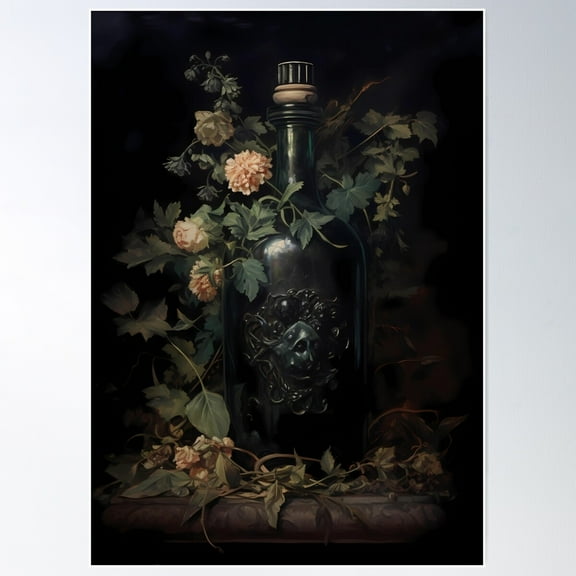 Floral Poison Dark Academia Gothic Cottagecore Decor Poster Wall Art, Modern Wall Decor For Living Room Bedroom, 24x36 UNFRAMED