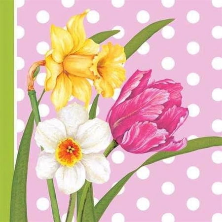 Floral 'Polka Dot Garden' Small Napkins (18ct)