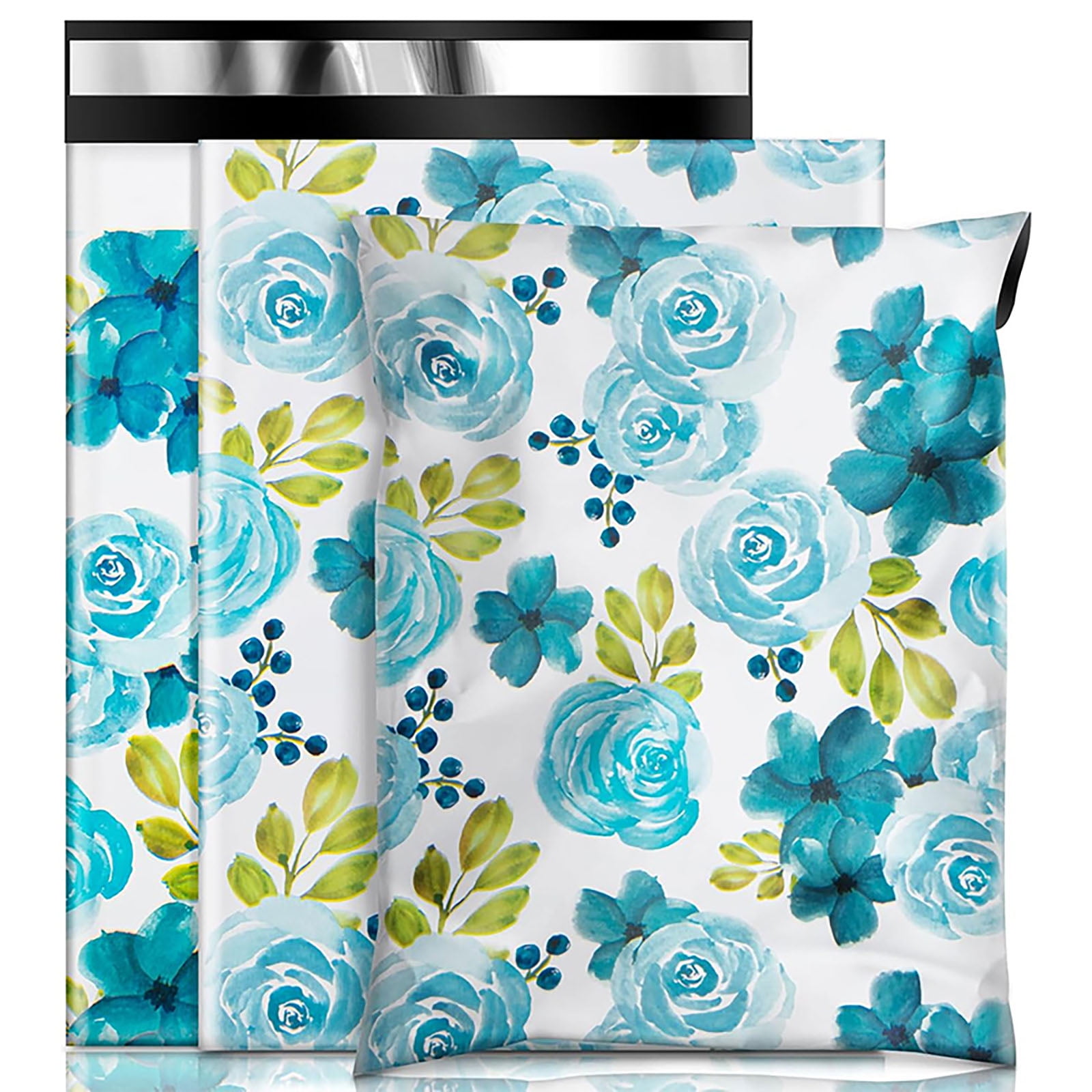Floral Poly Mailers 10x13 Inch 100Pcs, Self-Seal Mailing Envelopes for Clothing & Small Business, Strong Adhesive Shipping Bags