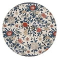 thumbnail image 1 of Floral Polyester Tablecloth with Stretch Border, Fitted Round Design for Kitchen or Garden Table, Water-Resistant, Fits 44-52 Inch, 1 of 7