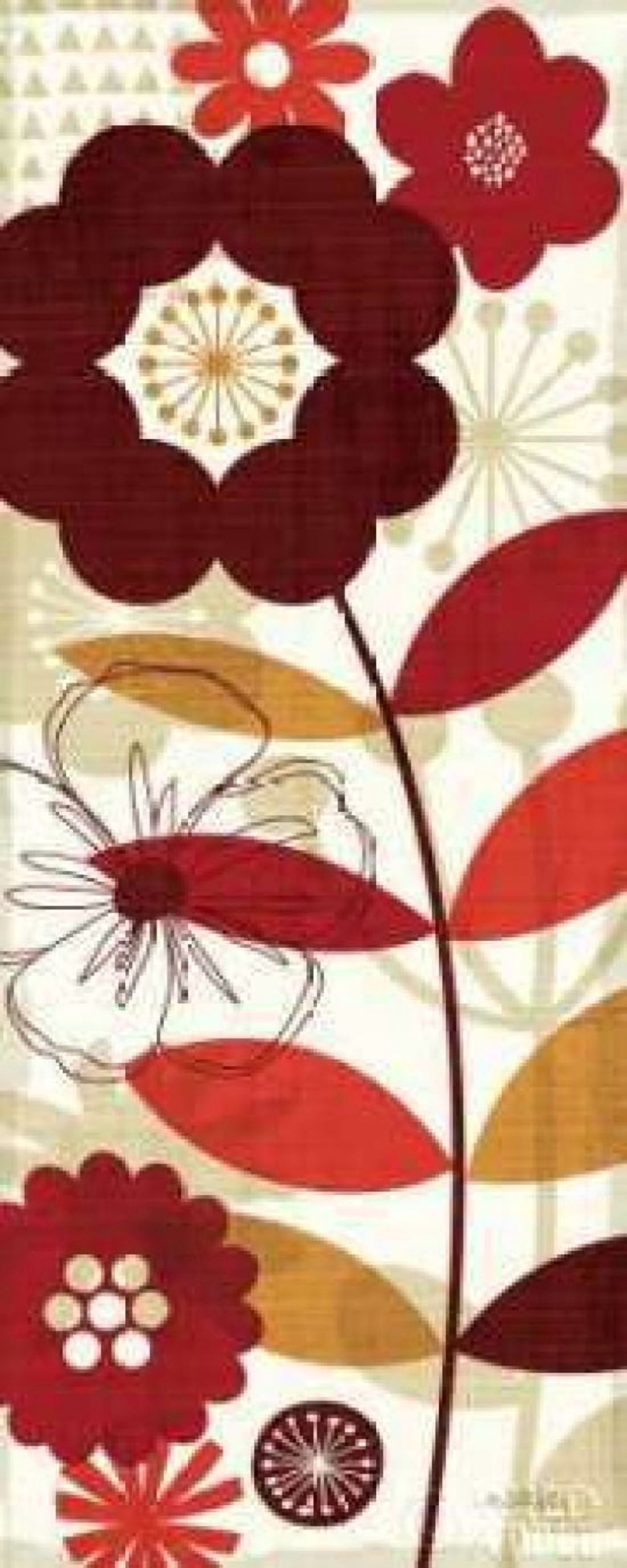 Floral Pop Panel I Canvas Art - Michael Mullan (24 x 48)