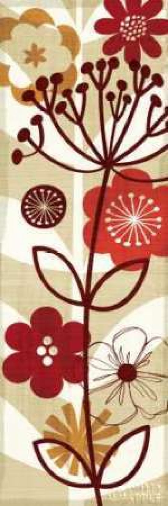 Floral Pop Panel II Canvas Art - Michael Mullan (12 x 36)