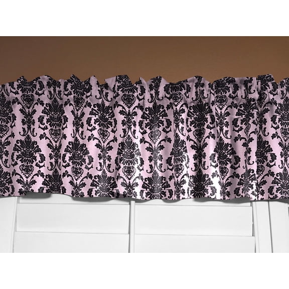 Floral Poplin Damask Window Valance 58" Wide