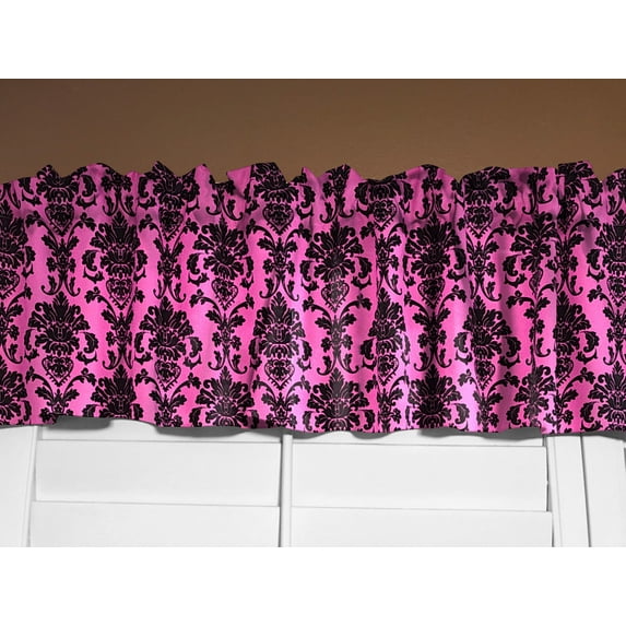 Floral Poplin Damask Window Valance 58" Wide