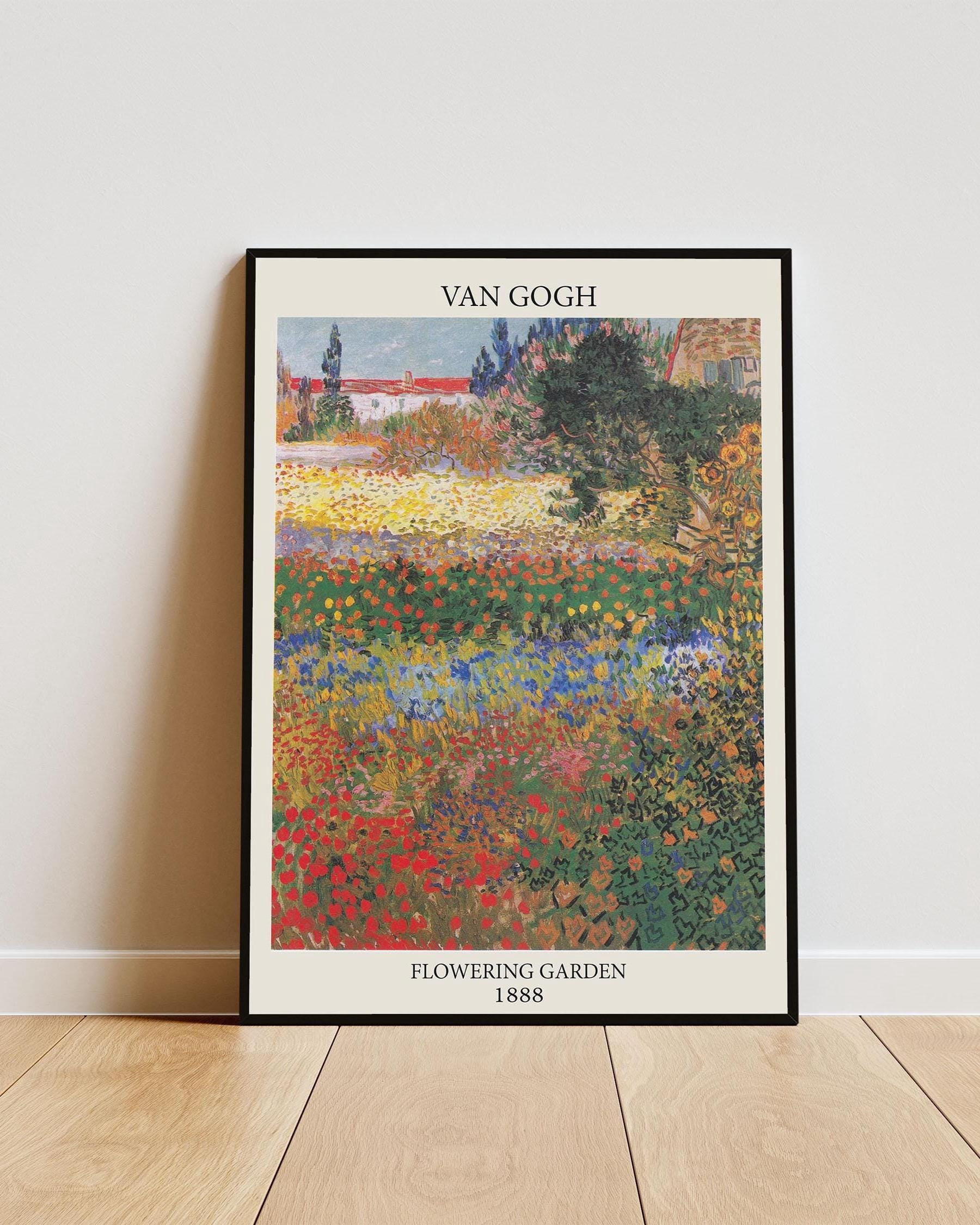 Floral Post Impressionist Flowering Garden Landscape Poster , Poster ...