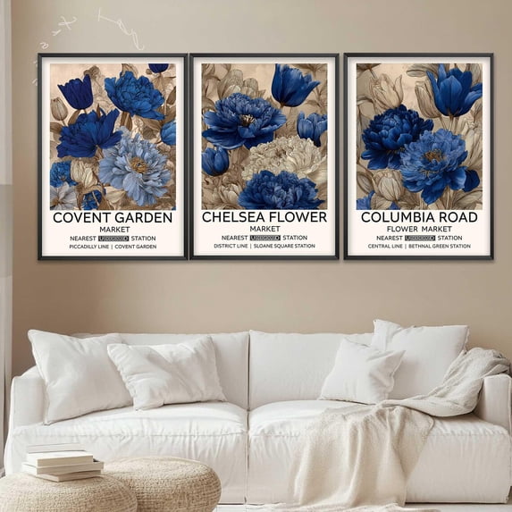 Floral Poster Chelsea flower show Covent Garden Market Columbia Road ...