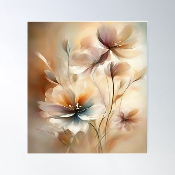 Floral Posy 2 Poster Wall Art, Modern Wall Decor For Living Room Bedroom, 17x17 UNFRAMED
