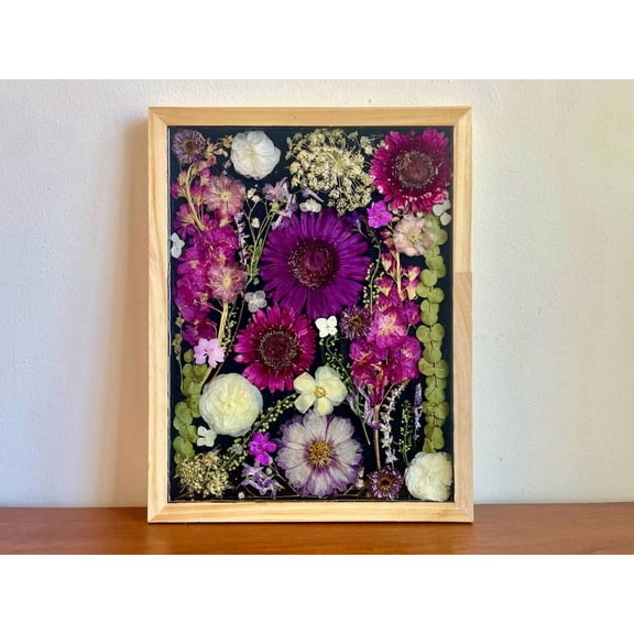 Floral Preservation Resin Wall Art, Unframed Paper Poster 8x10in