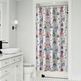thumbnail image 1 of Floral Princess Pattern Shower Curtain 36"x72" ,Bathroom Decorative Shower Curtains Set with 12 Hooks,Modern Waterproof Washable Shower Curtain, 1 of 6