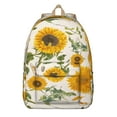 thumbnail image 1 of Floral Print Backpack for School College Teens Adults, Large Capacity Bookbag with Laptop Sleeve, Durable Commuting Travel Backpack, Sunflower Flowers Design Unisex Gift Idea for Work, 1 of 5