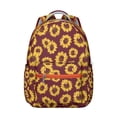 thumbnail image 1 of "Floral Print Backpack with Sunflower Design - Wildflower School Bag for Women, Large Capacity College Backpack, Ergonomic Straps for Comfort, Stylish & Functional", 1 of 6
