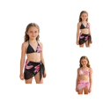thumbnail image 1 of Floral Print Bikini Two Piece Swimwear For Big Girls And Teens Summer Beach Pool Outfit, 1 of 6