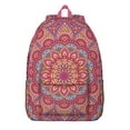 thumbnail image 1 of Floral Print Boho Mandala Backpack with Laptop Compartment for Women Men, Durable Bookbag for School College Commuting Work Travel, Gift Idea, 1 of 5