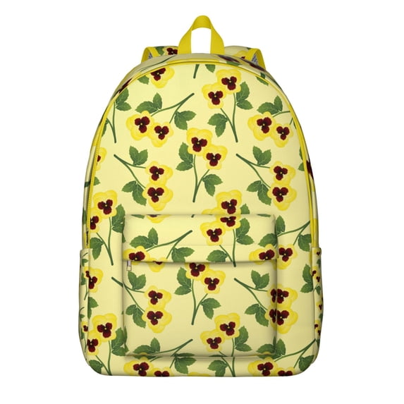 Floral Print Bookbag for School College and Work, Large Capacity Backpack with Laptop Compartment, Durable Everyday Bookbag for Commuting and Travel, Sunflower Flowers Design Unisex Gift
