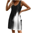 thumbnail image 1 of Floral Print Casual Tank Sundress for Women Funny Holiday Outing Beach Dress Sleeveless A-line Dresses with Pockets, 1 of 5