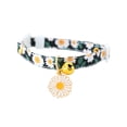 thumbnail image 1 of Floral Print Cat Collar, Breakaway Safety Cat Collar with Bell, Daisy Pendant Pet Collar, for Daily Indoor Outdoor Cat Wear, 1 of 4