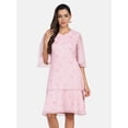 thumbnail image 1 of Floral Print Chiffon A line Dress - Pink, 1 of 5