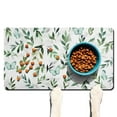 thumbnail image 1 of Floral Print Dog Food Mat with Bloom and Blossom Pattern, Durable Waterproof Absorbent Pet Feeding Mat, 1 of 7