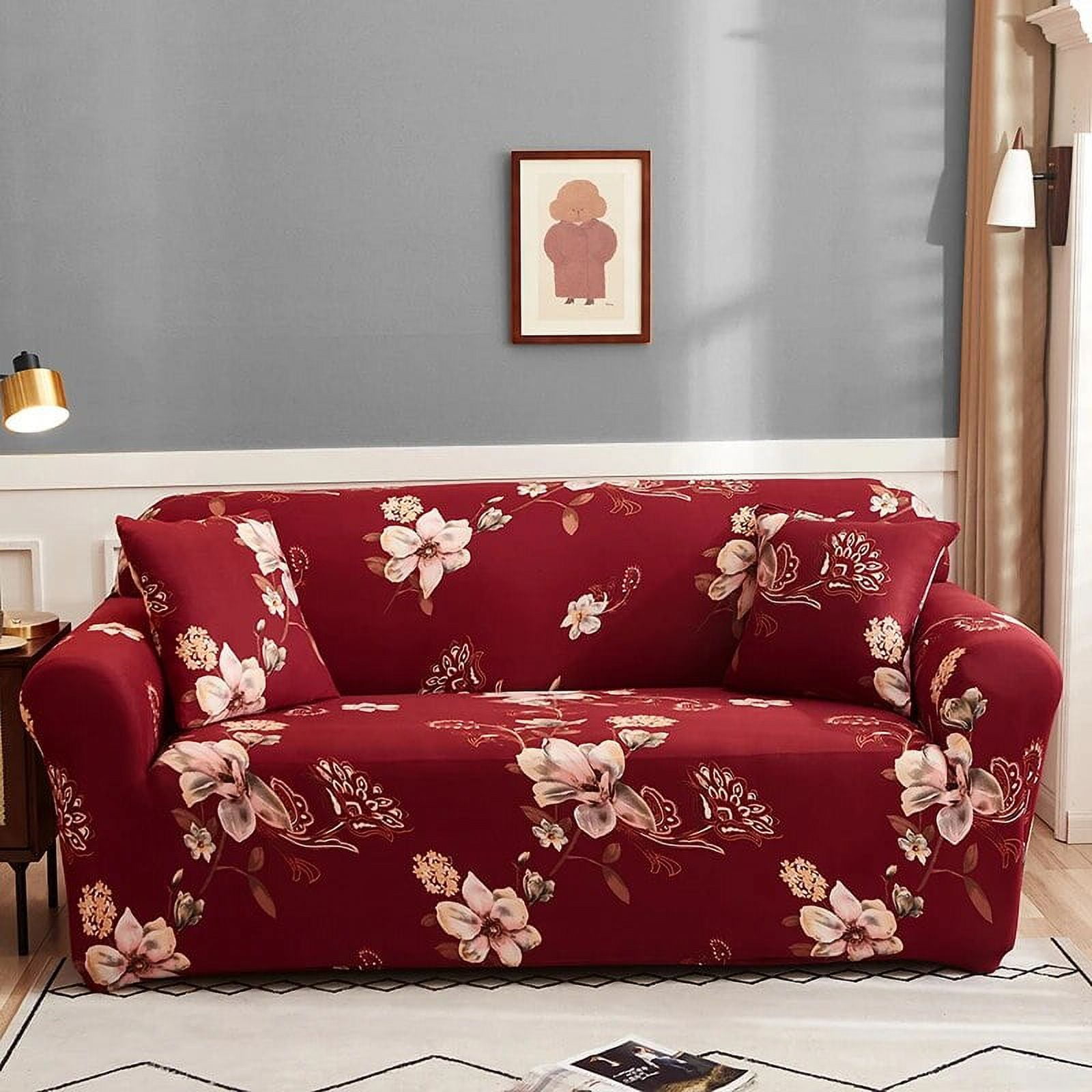 Floral Print Elastic Sofa Cover Stretch Sofa Covers for Living Room
