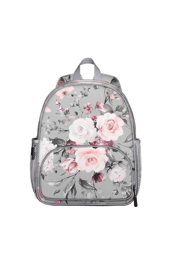 Floral Print Ergonomic School Backpack - Waterproof Student Daypack with Spine-Friendly Design