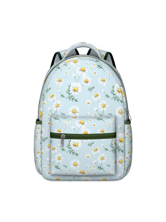 Floral Print Everyday Backpack for Students Durable School Bag with Watercolor Flower Pattern, Adjustable Strap, Ideal for Sports, Gym, and Outdoor Adventures