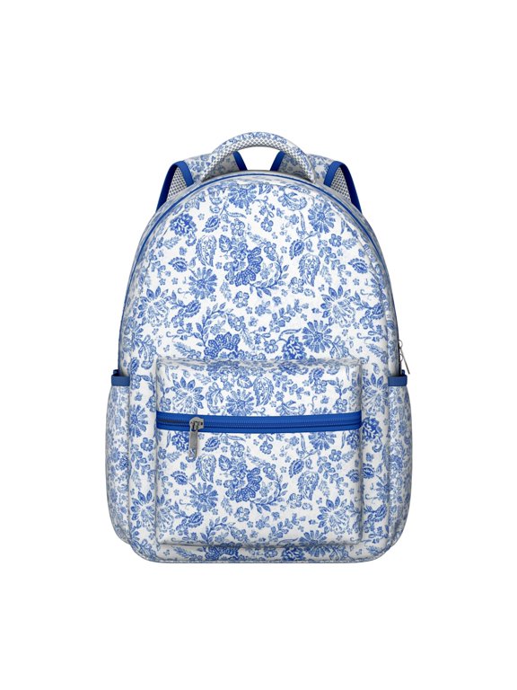 Floral Print Everyday Backpack for Students Lightweight and Multifunctional School Bag with Artistic Bloom and Blossom Pattern, Ideal for Sports and Outdoor