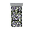 thumbnail image 1 of Floral Print Fitted Sheet & Pillow Sham Set, Romantic Vintage Inspired Bridal Like Bouquets on Dark Backdrop, Decorative Printed 2 Piece Bedding Decor, Twin, Blue Violet Reseda Green, by Ambesonne, 1 of 1