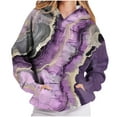 thumbnail image 1 of Floral Print Hoodies for Womens Drawstring Adjustable Long Sleeve Sweatshirt Loose Relaxed Fit Ultra Soft Textured Sweater Thermal Fleece Hoodies with Kangaroo Pocket, 1 of 7
