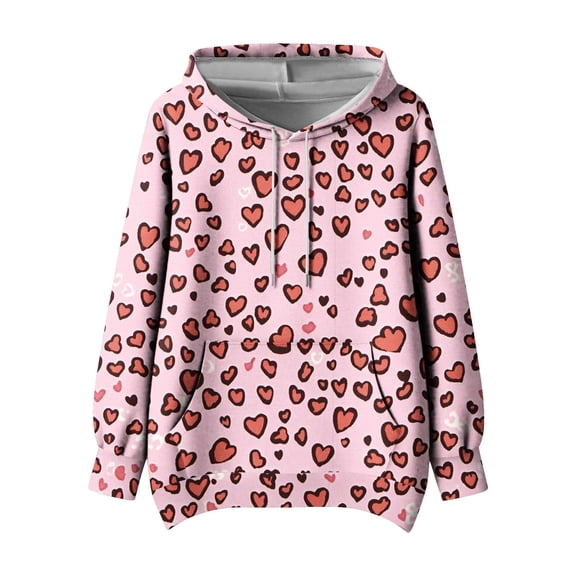 Floral Print Hoodies for Womens Drawstring Adjustable Pullover Sweater Blouses Light Warm Spring Outfits 2025 Pullover Fall Winter Clothes with Kangaroo Pocket