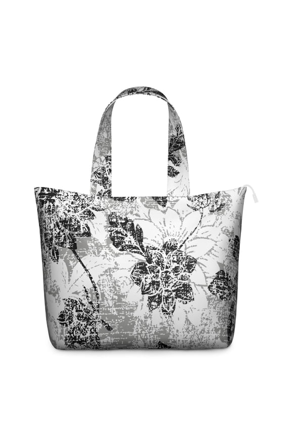 Floral Print Large Capacity Weekender Bag, Durable Carry-On Tote with Zipper Closure for Women Travelers