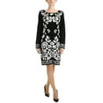 thumbnail image 1 of Floral Print Long Sleeve Sweater Dress, 1 of 1