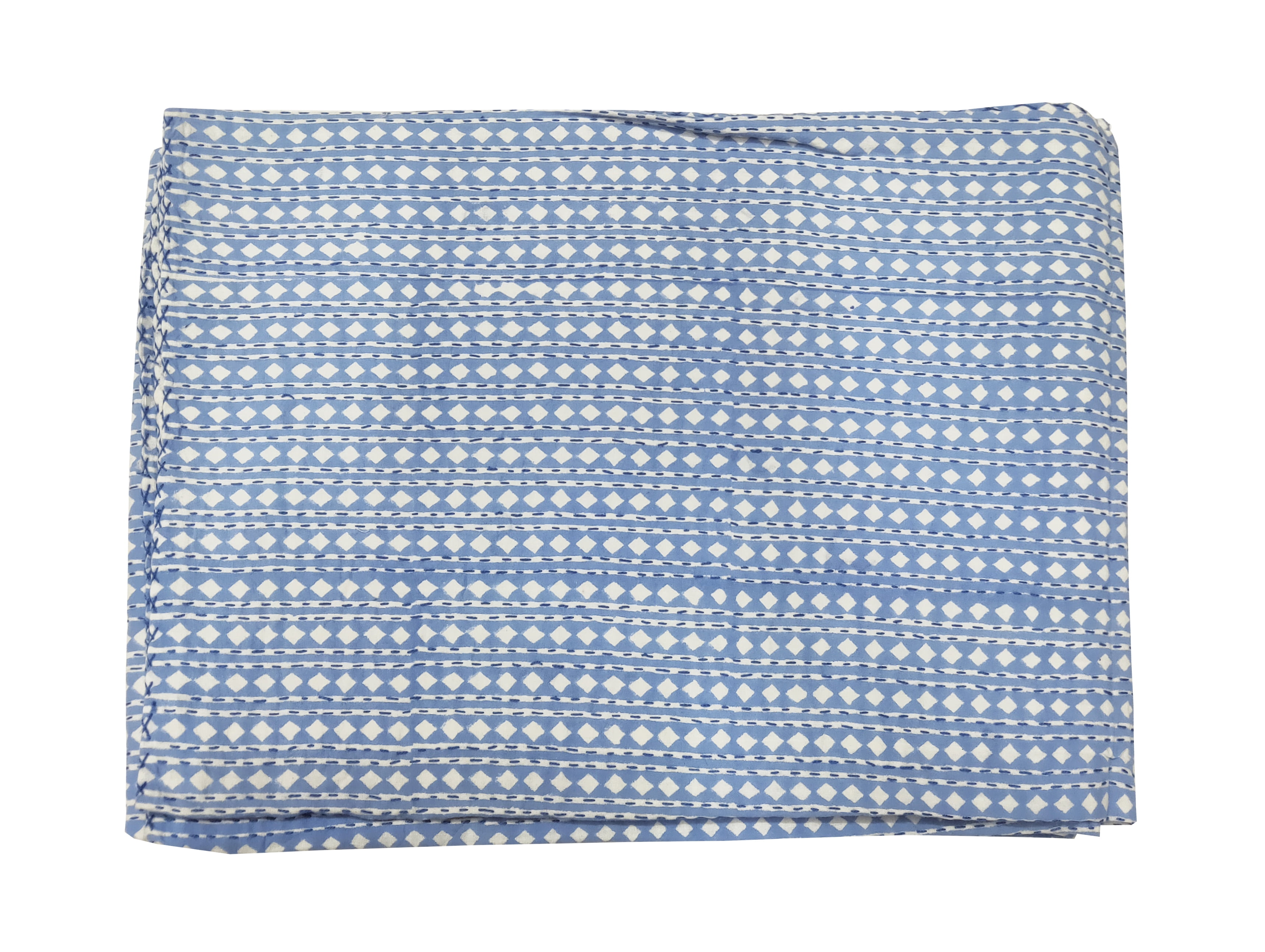 Floral Print Quilt Queen Size Kantha Quilt Pure Cotton Kantha Bedspread