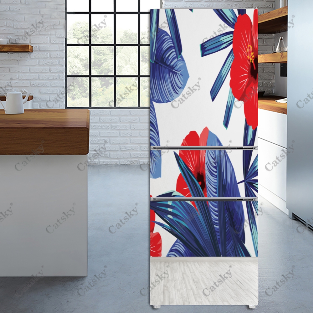 Floral Print Refrigerator Magnet Home Decor Kitchen Mural DIY Wall ...