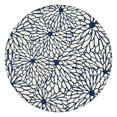 thumbnail image 1 of Floral Print Round Tablecloth with Elastic Edge, Great for Kitchen, Dining, or Picnic Table, Reusable Polyester Cover Fits 44-52 Inch Tabletop, 1 of 6